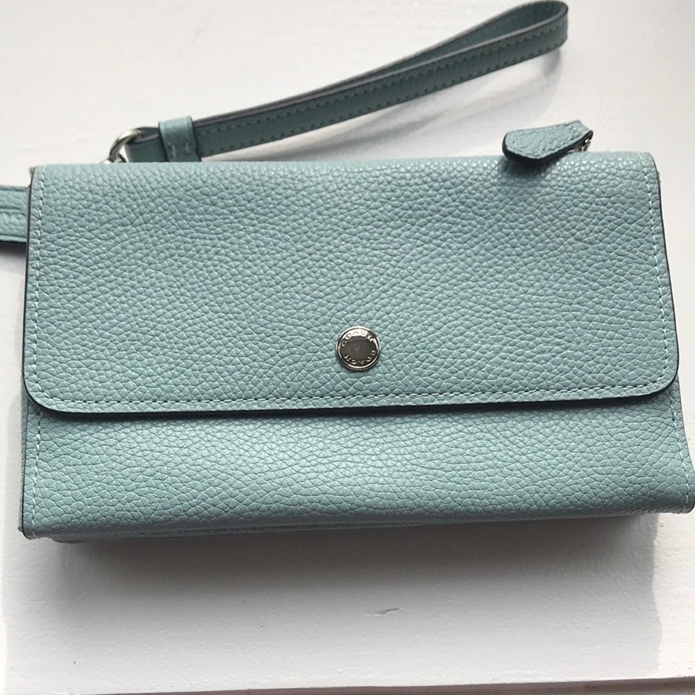Coach light blue wallet